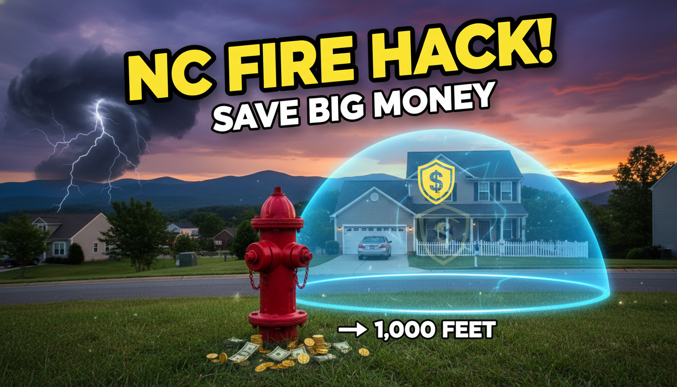 Aerial view of a neighborhood showing hydrant locations